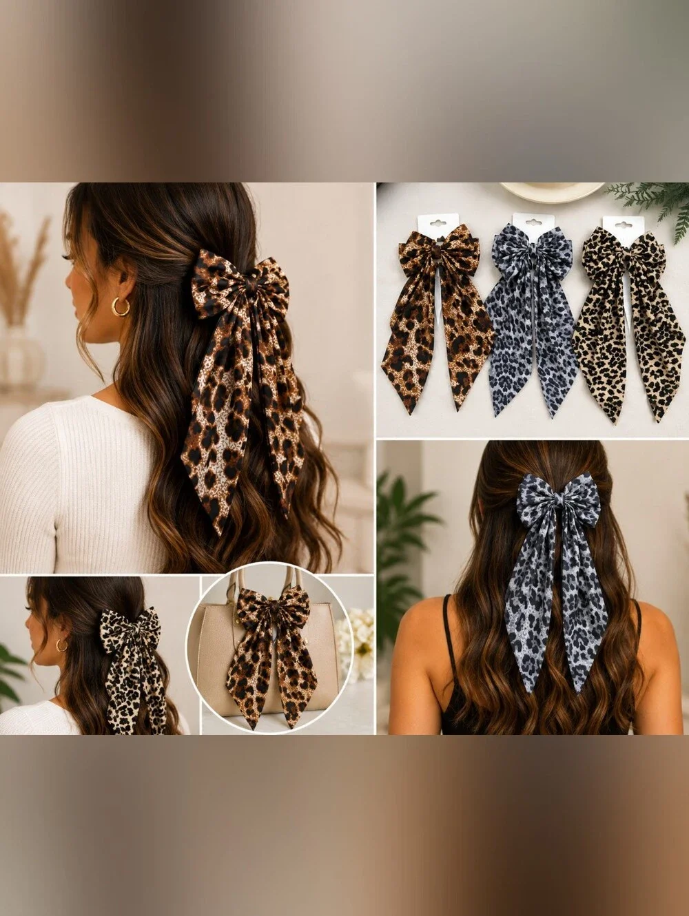 Oversized Leopard Print Bow Hair Clip 🎀🐆